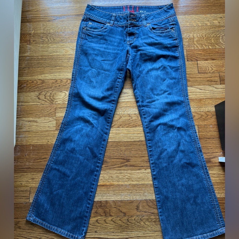 Elle Women's Flare Jeans in Deep Blue